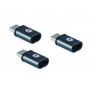 Conceptronic DONN05G USB-C to Micro USB OTG Adapter 3-Pack, USB 2.0 Type-C & Micro, Male/Female, Bl